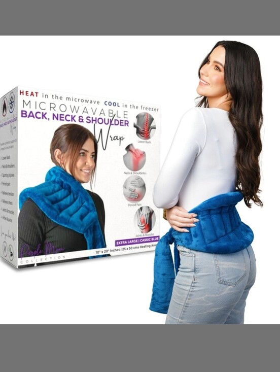 Accessories - 💜Microwavable Back, Neck & Shoulder Wrap - Classic Blue